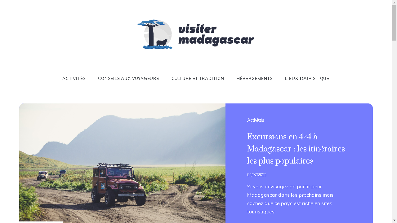 Capture d'écran de https://www.visitermadagascar.com/